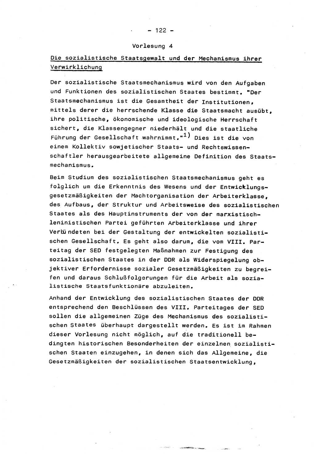 Marxistisch-leninistische Staats- und Rechtstheorie [Deutsche Demokratische Republik (DDR)] 1975, Seite 122 (ML St.-R.-Th. DDR 1975, S. 122)