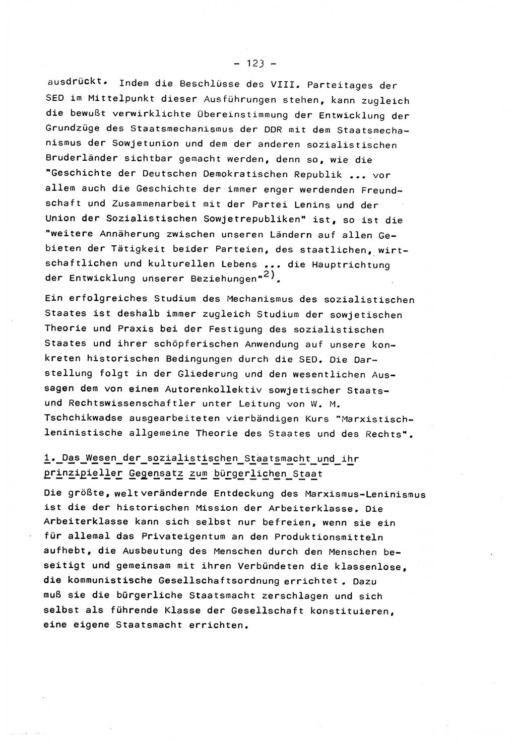 Marxistisch-leninistische Staats- und Rechtstheorie [Deutsche Demokratische Republik (DDR)] 1975, Seite 123 (ML St.-R.-Th. DDR 1975, S. 123)