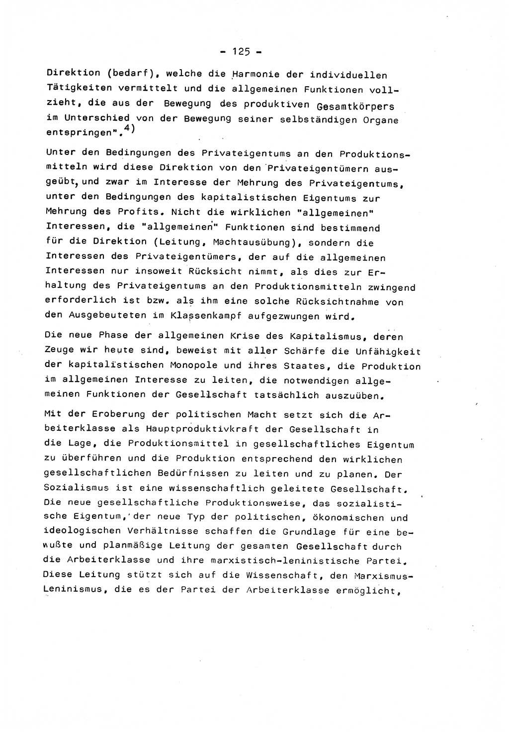 Marxistisch-leninistische Staats- und Rechtstheorie [Deutsche Demokratische Republik (DDR)] 1975, Seite 125 (ML St.-R.-Th. DDR 1975, S. 125)