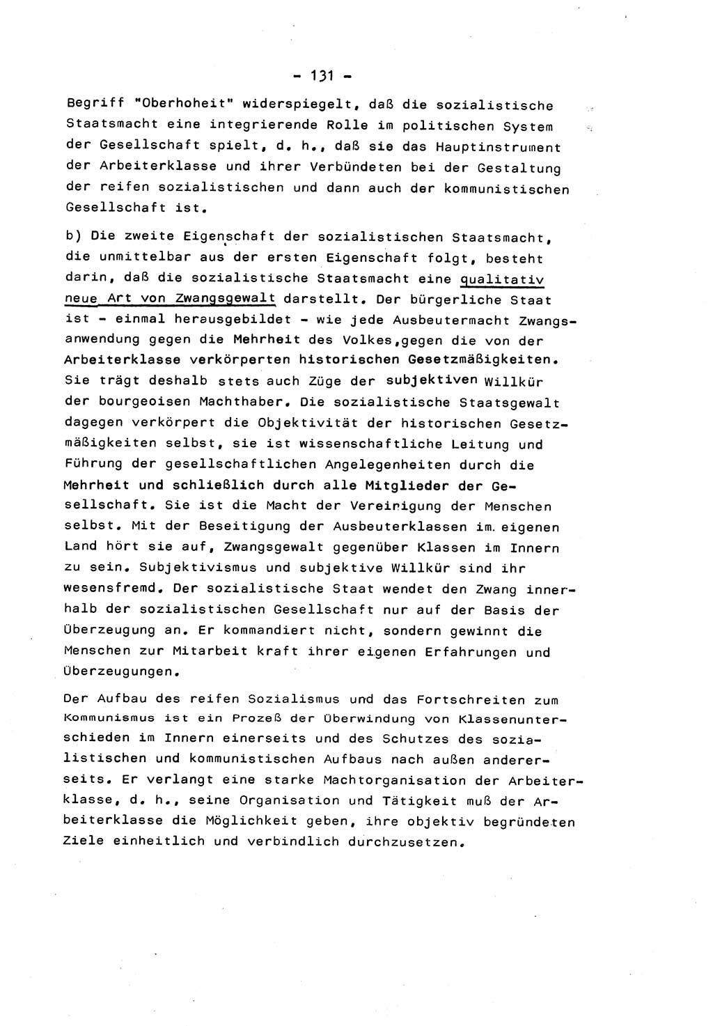 Marxistisch-leninistische Staats- und Rechtstheorie [Deutsche Demokratische Republik (DDR)] 1975, Seite 131 (ML St.-R.-Th. DDR 1975, S. 131)