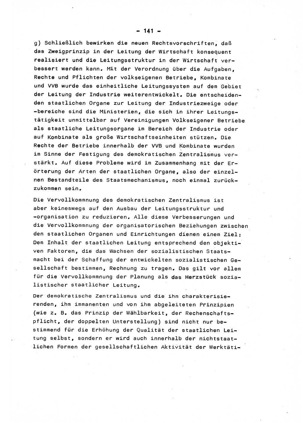 Marxistisch-leninistische Staats- und Rechtstheorie [Deutsche Demokratische Republik (DDR)] 1975, Seite 141 (ML St.-R.-Th. DDR 1975, S. 141)
