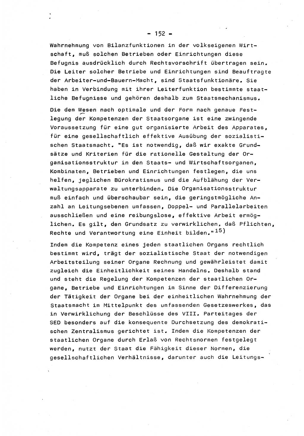 Marxistisch-leninistische Staats- und Rechtstheorie [Deutsche Demokratische Republik (DDR)] 1975, Seite 152 (ML St.-R.-Th. DDR 1975, S. 152)