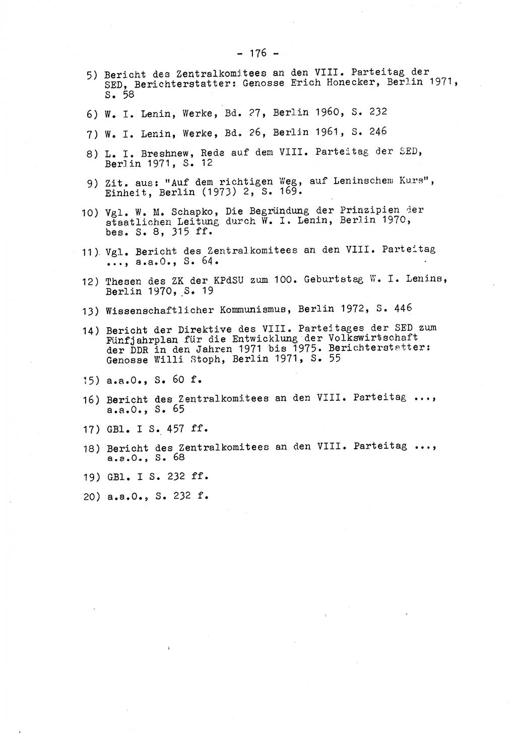 Marxistisch-leninistische Staats- und Rechtstheorie [Deutsche Demokratische Republik (DDR)] 1975, Seite 176 (ML St.-R.-Th. DDR 1975, S. 176)