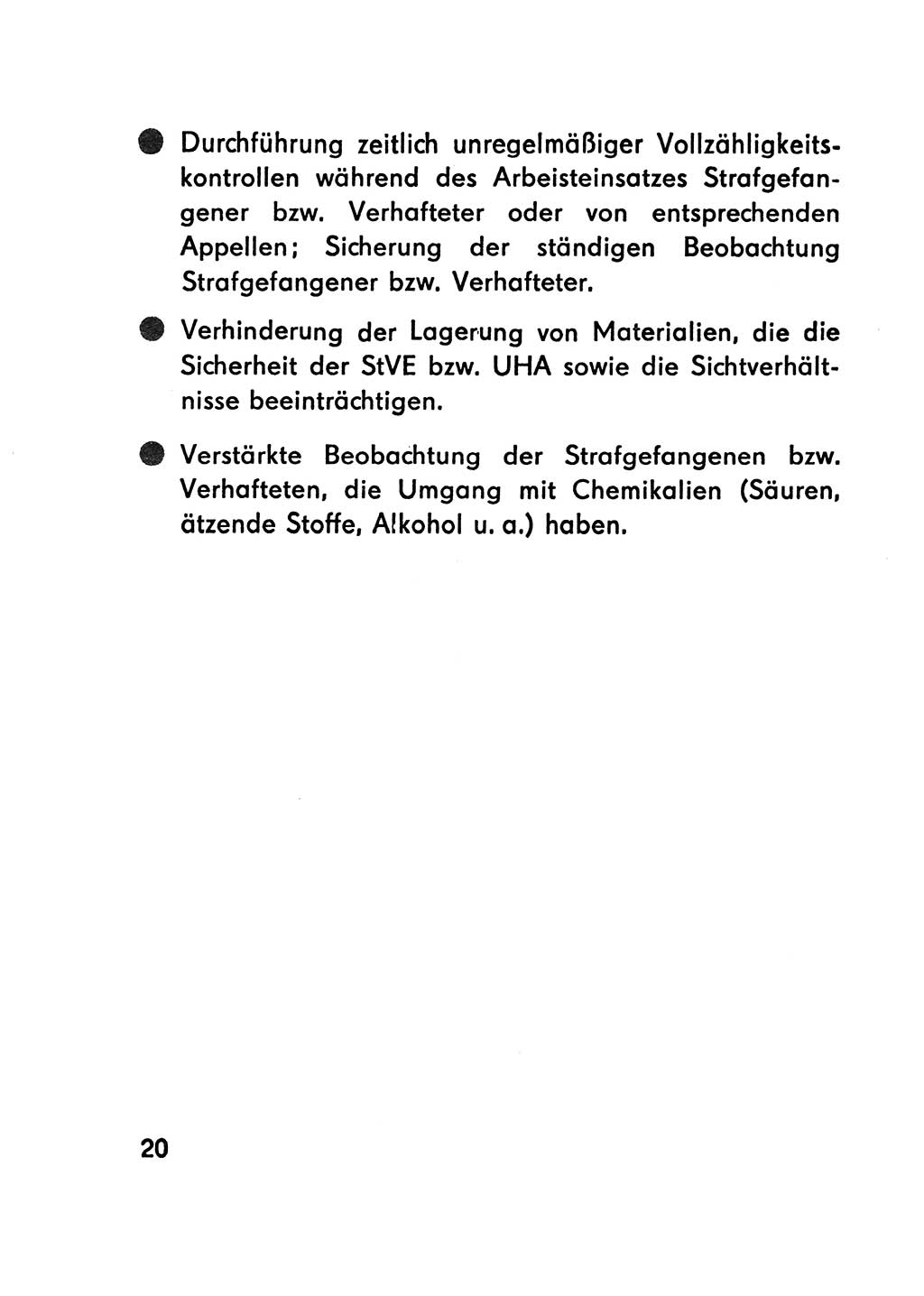 Merkbuch für SV-Angehörige [Strafvollzug (SV) Deutsche Demokratische Republik (DDR)] 1975, Seite 20 (SV-Angeh. DDR 1975, S. 20)