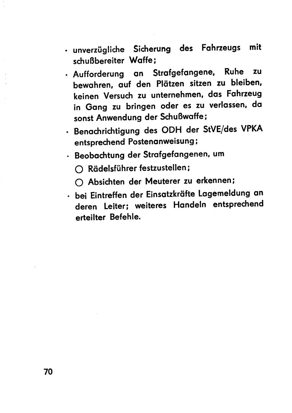 Merkbuch für SV-Angehörige [Strafvollzug (SV) Deutsche Demokratische Republik (DDR)] 1975, Seite 70 (SV-Angeh. DDR 1975, S. 70)