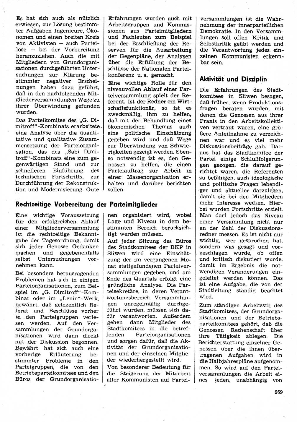 Neuer Weg (NW), Organ des Zentralkomitees (ZK) der SED (Sozialistische Einheitspartei Deutschlands) für Fragen des Parteilebens, 30. Jahrgang [Deutsche Demokratische Republik (DDR)] 1975, Seite 669 (NW ZK SED DDR 1975, S. 669)