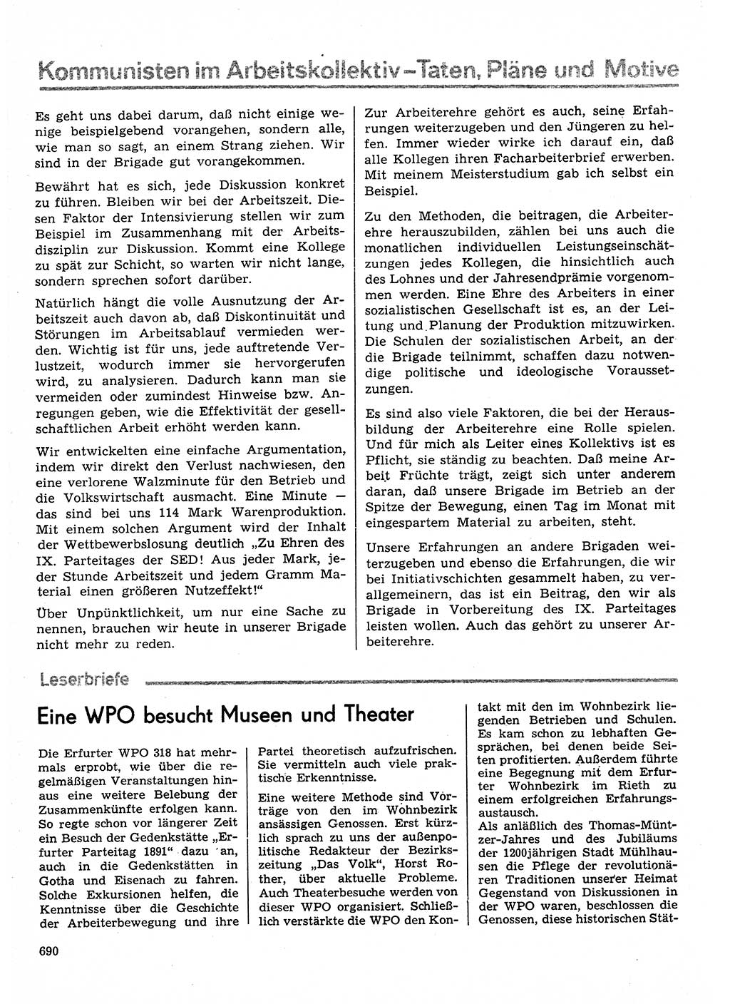 Neuer Weg (NW), Organ des Zentralkomitees (ZK) der SED (Sozialistische Einheitspartei Deutschlands) für Fragen des Parteilebens, 30. Jahrgang [Deutsche Demokratische Republik (DDR)] 1975, Seite 690 (NW ZK SED DDR 1975, S. 690)