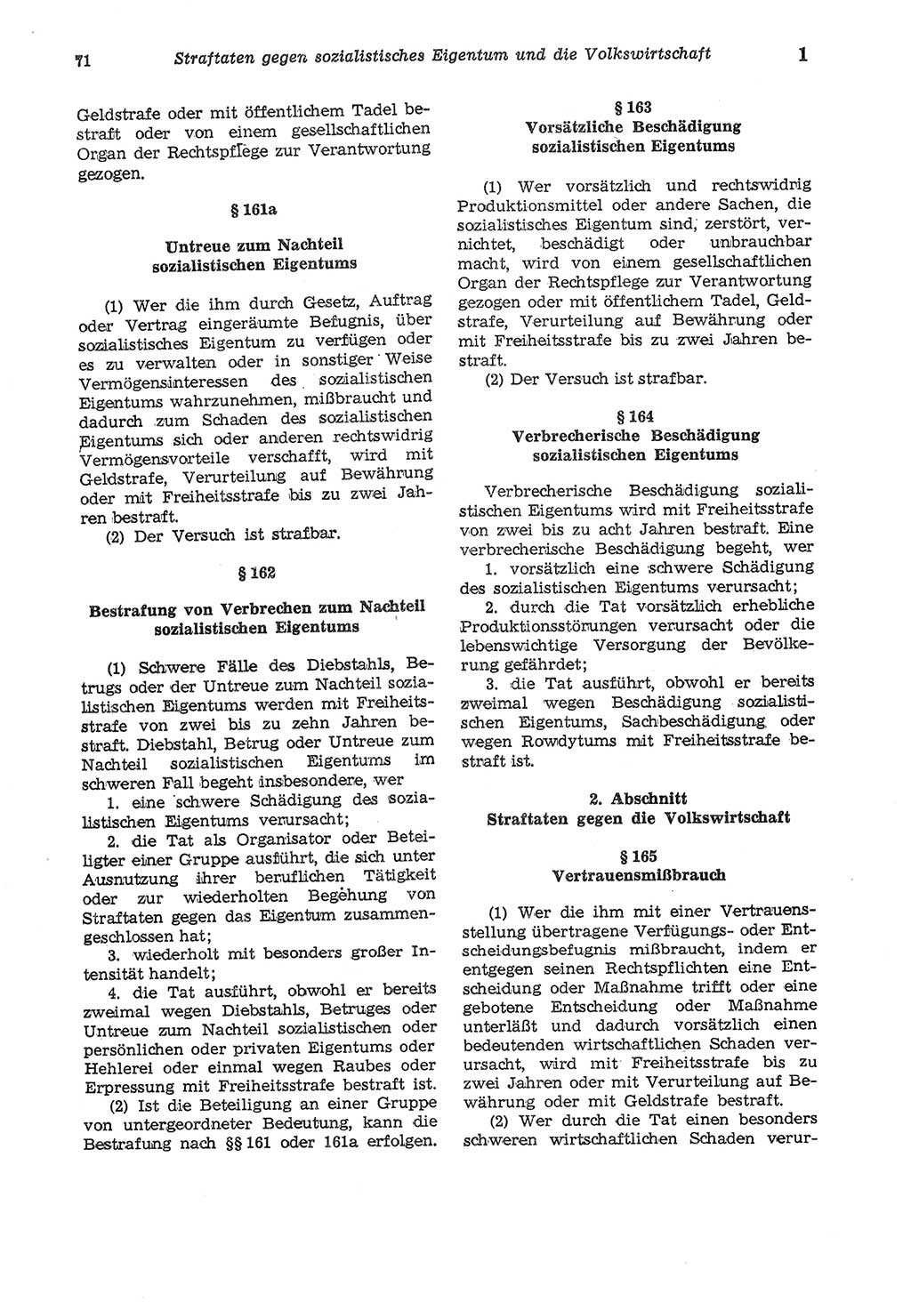 Strafgesetzbuch (StGB) der Deutschen Demokratischen Republik (DDR) und angrenzende Gesetze und Bestimmungen 1975, Seite 71 (StGB DDR Ges. Best. 1975, S. 71)
