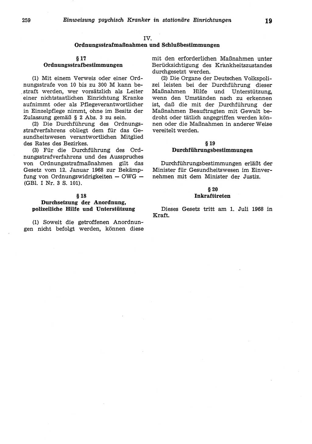 Strafgesetzbuch (StGB) der Deutschen Demokratischen Republik (DDR) und angrenzende Gesetze und Bestimmungen 1975, Seite 259 (StGB DDR Ges. Best. 1975, S. 259)