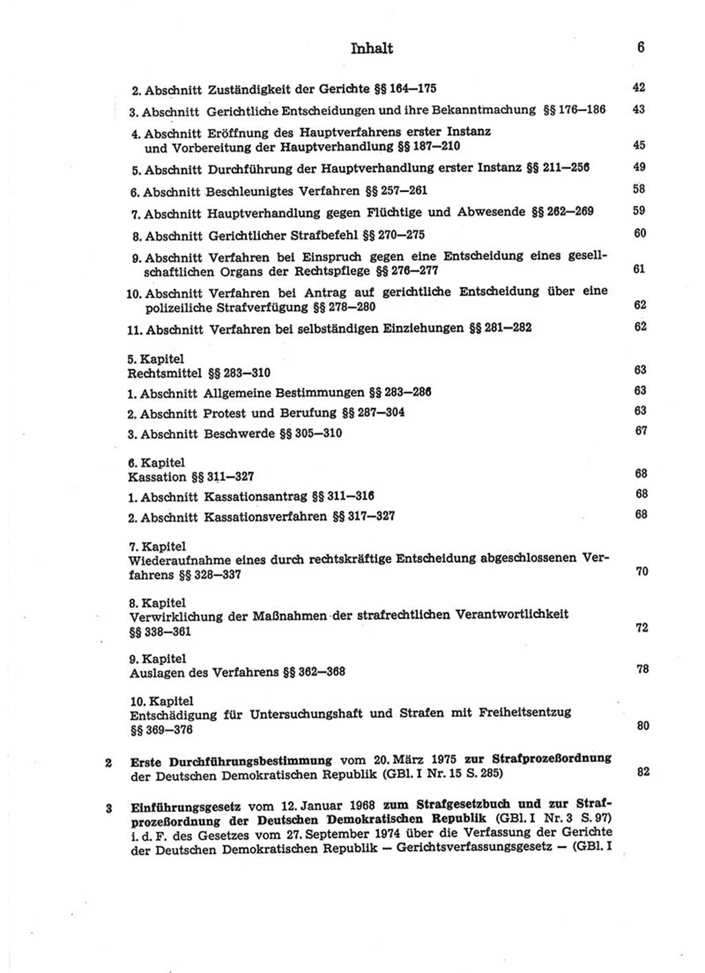 Strafprozeßordnung (StPO) der Deutschen Demokratischen Republik (DDR) 1975, Seite 6 (StPO DDR 1974, S. 6)