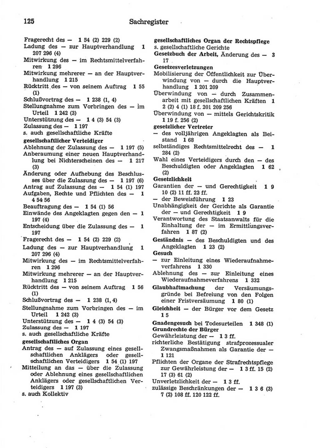 Strafprozeßordnung (StPO) der Deutschen Demokratischen Republik (DDR) 1975, Seite 125 (StPO DDR 1974, S. 125)