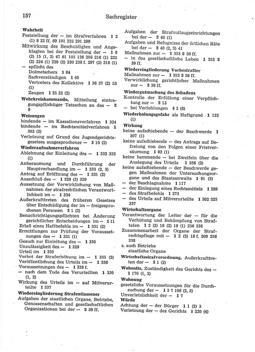 Strafprozeßordnung (StPO) der Deutschen Demokratischen Republik (DDR) 1975, Seite 157 (StPO DDR 1974, S. 157)