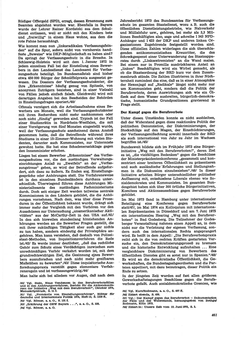 Neue Justiz (NJ), Zeitschrift für Recht und Rechtswissenschaft [Deutsche Demokratische Republik (DDR)], 29. Jahrgang 1975, Seite 461 (NJ DDR 1975, S. 461)
