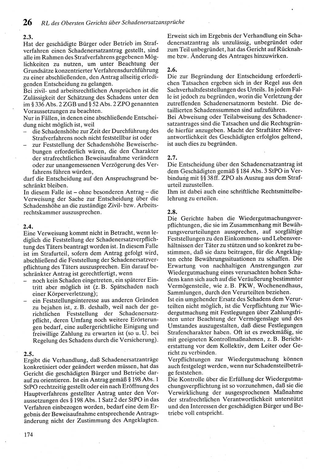 Zivilgesetzbuch (ZVG) sowie angrenzende Gesetze und Bestimmungen [Deutsche Demokratische Republik (DDR)] 1975, Seite 174 (ZGB Ges. Best. DDR 1975, S. 174)