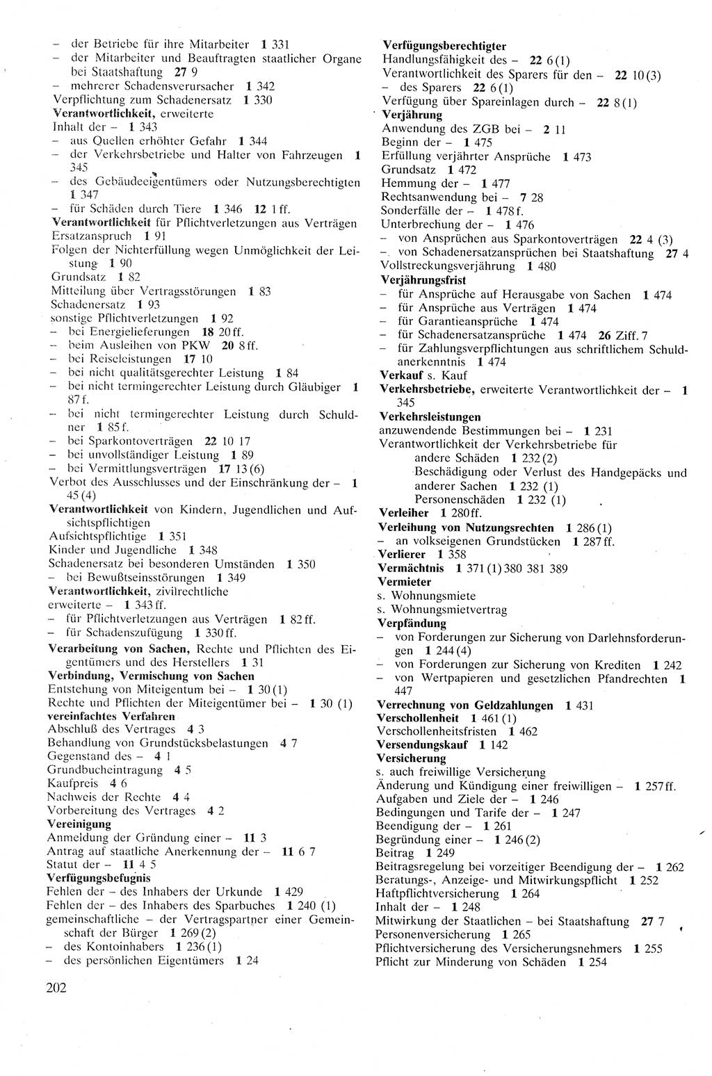 Zivilgesetzbuch (ZVG) sowie angrenzende Gesetze und Bestimmungen [Deutsche Demokratische Republik (DDR)] 1975, Seite 202 (ZGB Ges. Best. DDR 1975, S. 202)