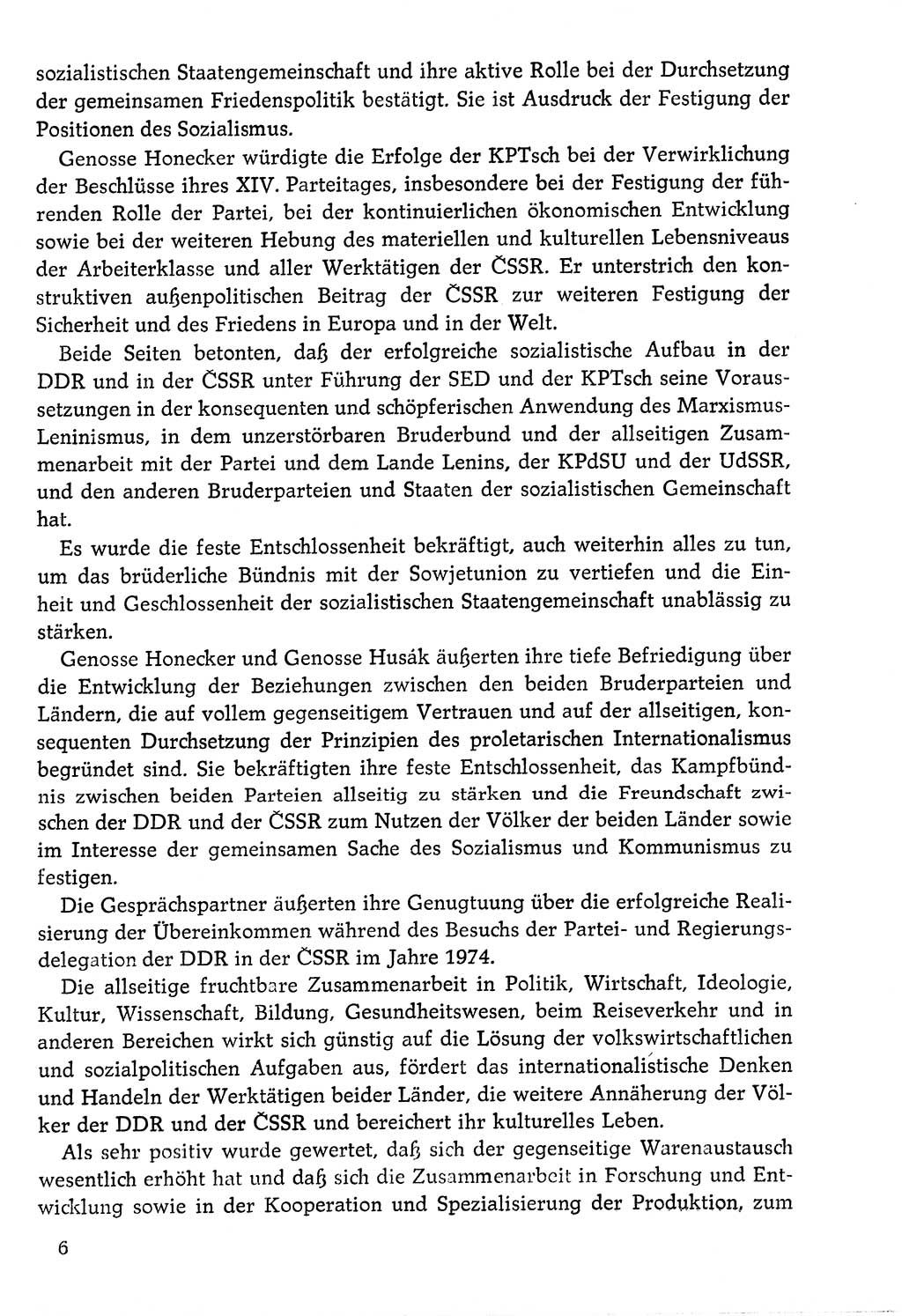 Dokumente der Sozialistischen Einheitspartei Deutschlands (SED) [Deutsche Demokratische Republik (DDR)] 1976-1977, Seite 6 (Dok. SED DDR 1976-1977, S. 6)