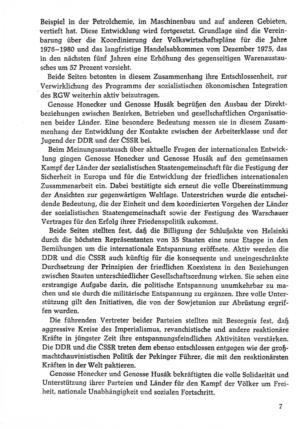 Dokumente der Sozialistischen Einheitspartei Deutschlands (SED) [Deutsche Demokratische Republik (DDR)] 1976-1977, Seite 7 (Dok. SED DDR 1976-1977, S. 7)