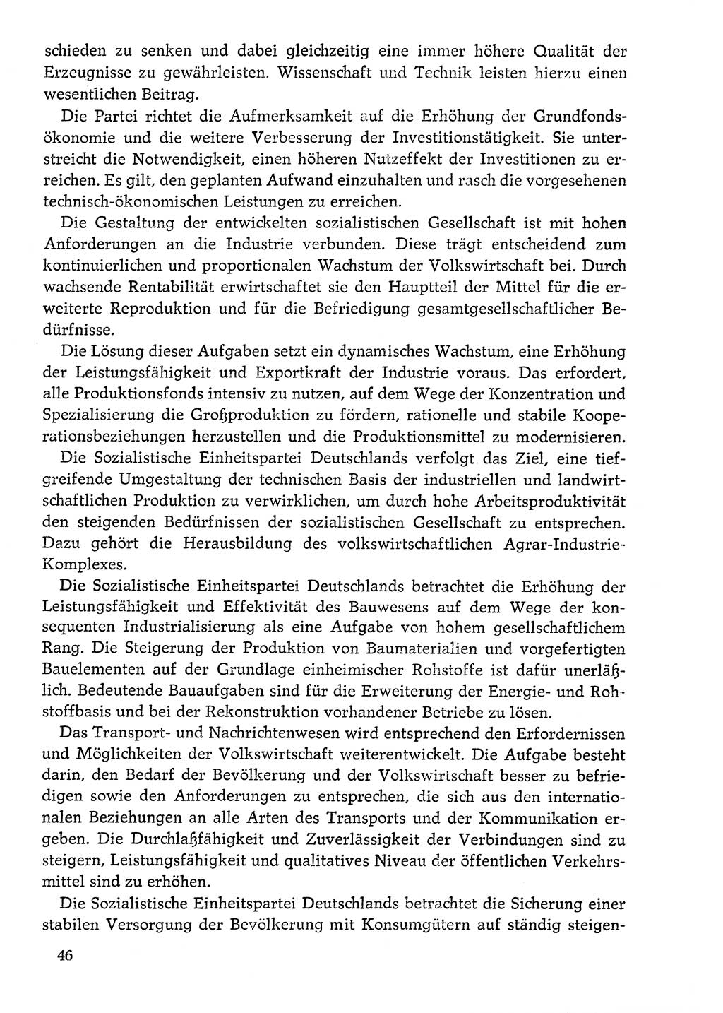 Dokumente der Sozialistischen Einheitspartei Deutschlands (SED) [Deutsche Demokratische Republik (DDR)] 1976-1977, Seite 46 (Dok. SED DDR 1976-1977, S. 46)
