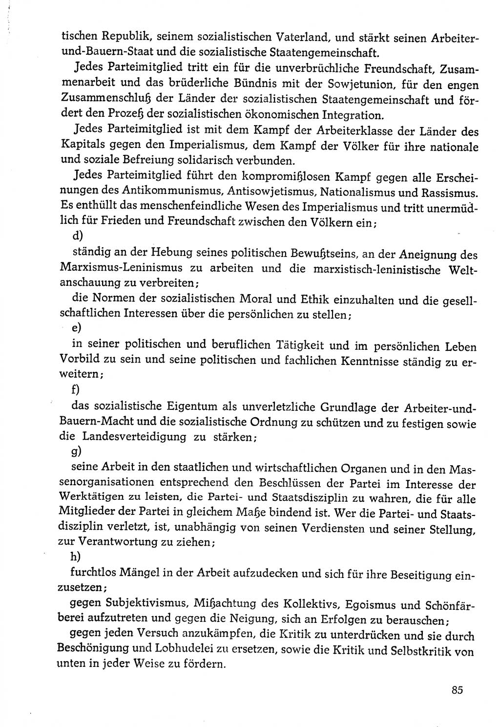 Dokumente der Sozialistischen Einheitspartei Deutschlands (SED) [Deutsche Demokratische Republik (DDR)] 1976-1977, Seite 85 (Dok. SED DDR 1976-1977, S. 85)