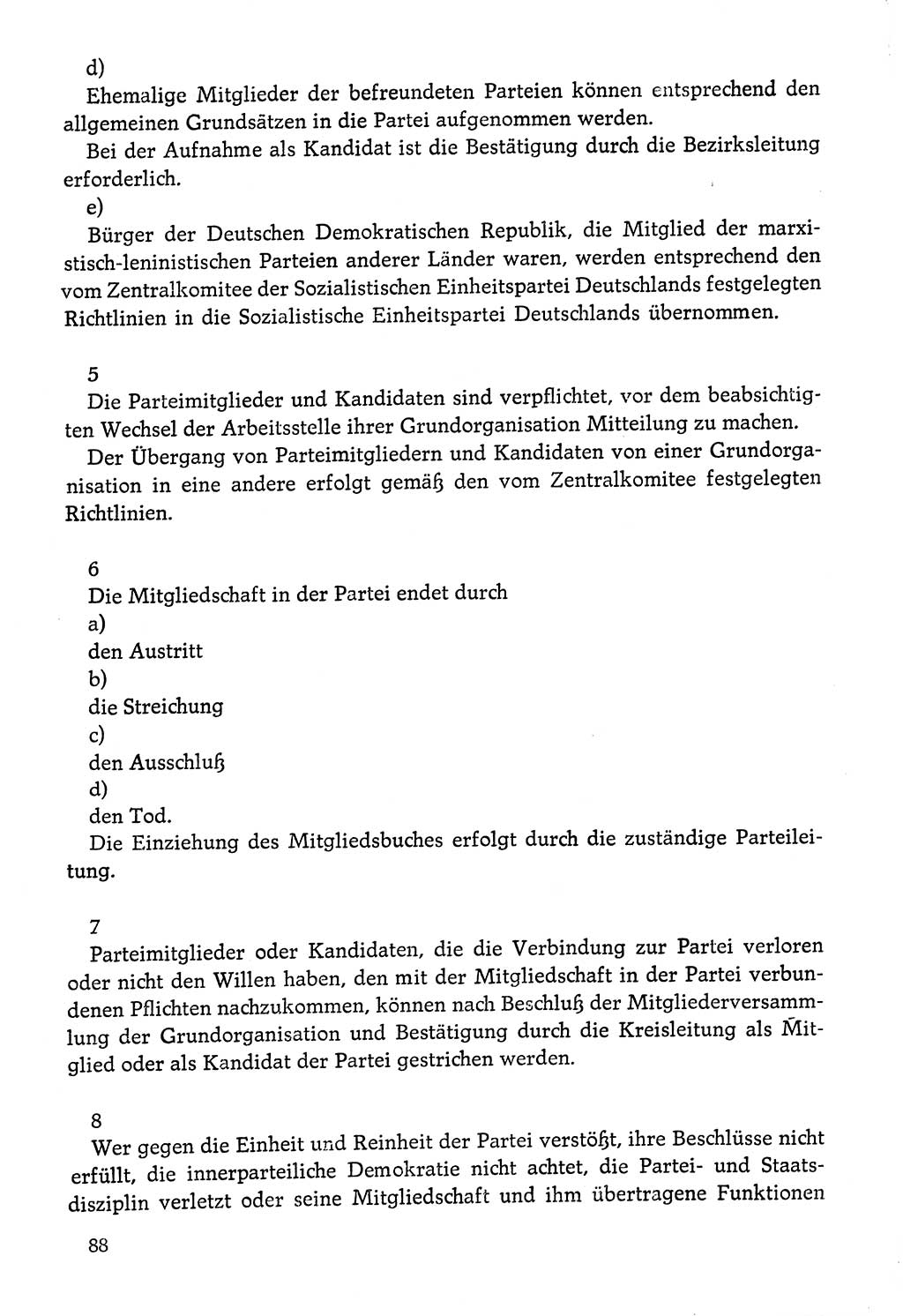 Dokumente der Sozialistischen Einheitspartei Deutschlands (SED) [Deutsche Demokratische Republik (DDR)] 1976-1977, Seite 88 (Dok. SED DDR 1976-1977, S. 88)