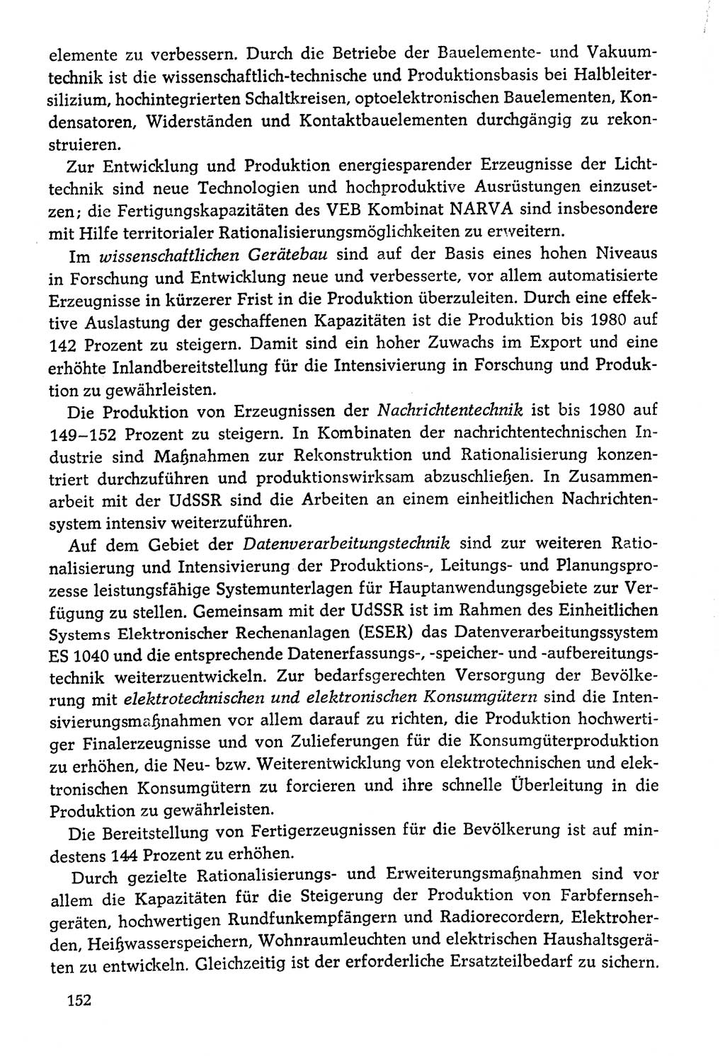 Dokumente der Sozialistischen Einheitspartei Deutschlands (SED) [Deutsche Demokratische Republik (DDR)] 1976-1977, Seite 152 (Dok. SED DDR 1976-1977, S. 152)