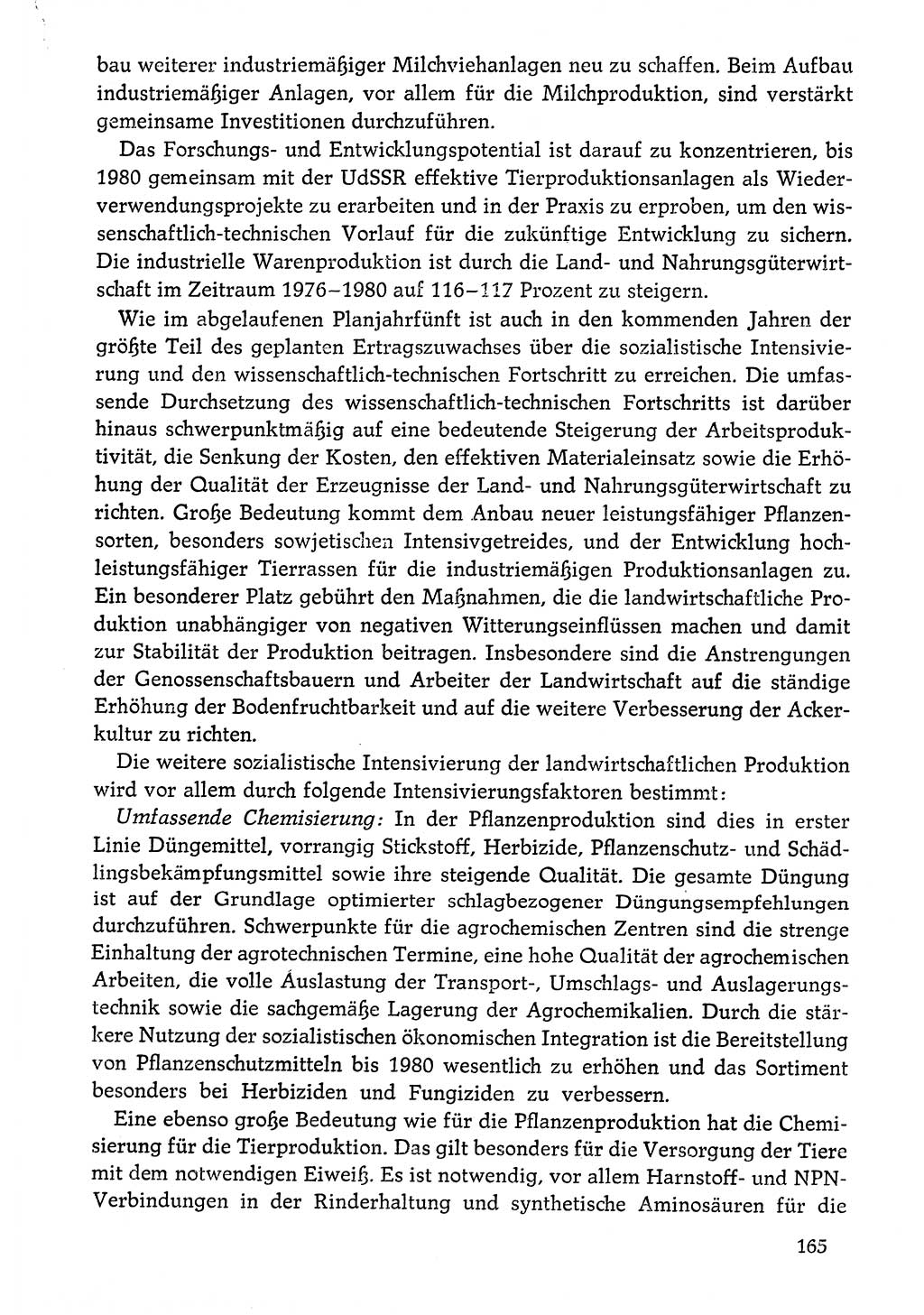Dokumente der Sozialistischen Einheitspartei Deutschlands (SED) [Deutsche Demokratische Republik (DDR)] 1976-1977, Seite 165 (Dok. SED DDR 1976-1977, S. 165)