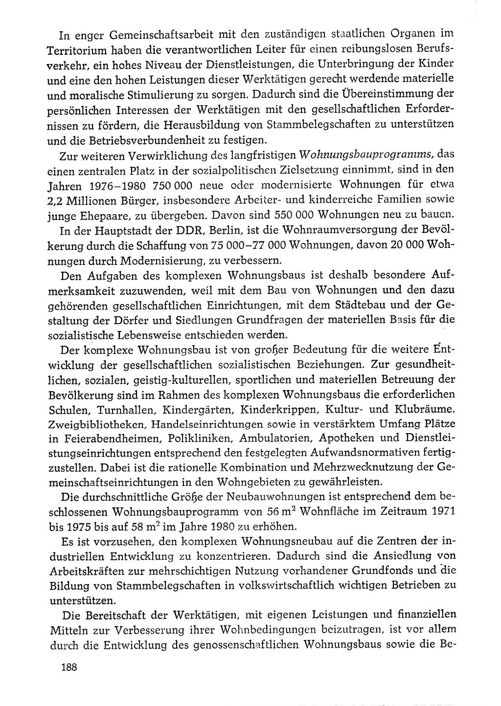 Dokumente der Sozialistischen Einheitspartei Deutschlands (SED) [Deutsche Demokratische Republik (DDR)] 1976-1977, Seite 188 (Dok. SED DDR 1976-1977, S. 188)