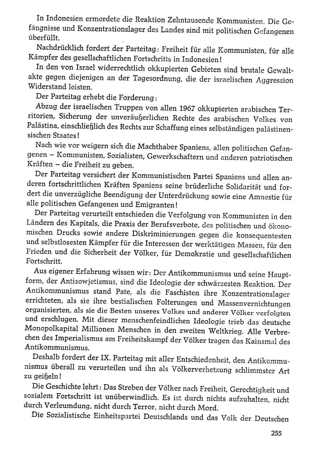 Dokumente der Sozialistischen Einheitspartei Deutschlands (SED) [Deutsche Demokratische Republik (DDR)] 1976-1977, Seite 255 (Dok. SED DDR 1976-1977, S. 255)