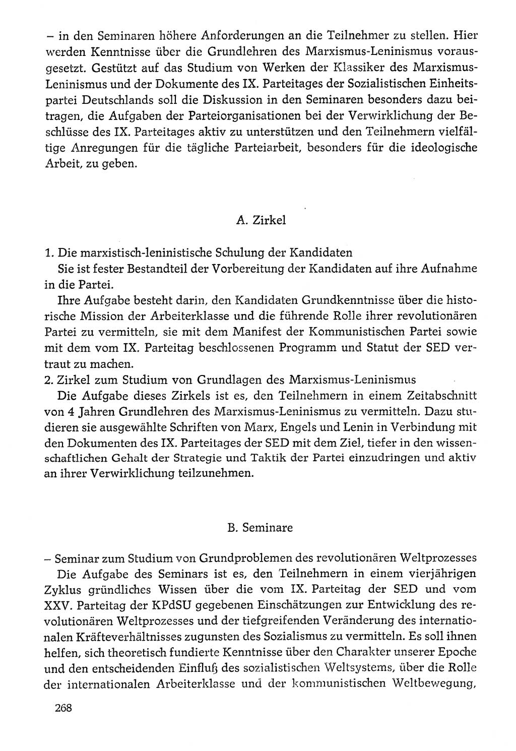 Dokumente der Sozialistischen Einheitspartei Deutschlands (SED) [Deutsche Demokratische Republik (DDR)] 1976-1977, Seite 268 (Dok. SED DDR 1976-1977, S. 268)