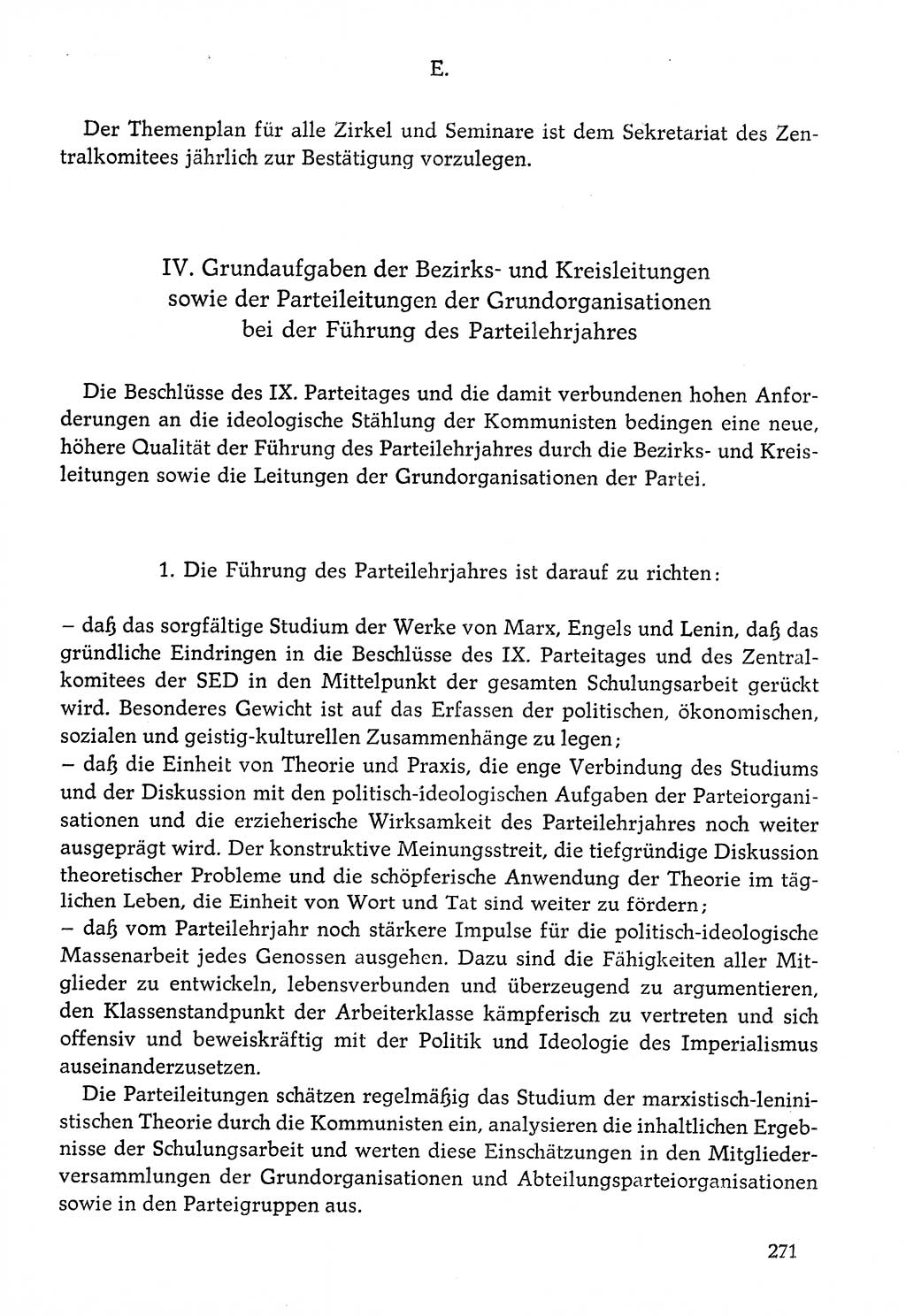 Dokumente der Sozialistischen Einheitspartei Deutschlands (SED) [Deutsche Demokratische Republik (DDR)] 1976-1977, Seite 271 (Dok. SED DDR 1976-1977, S. 271)