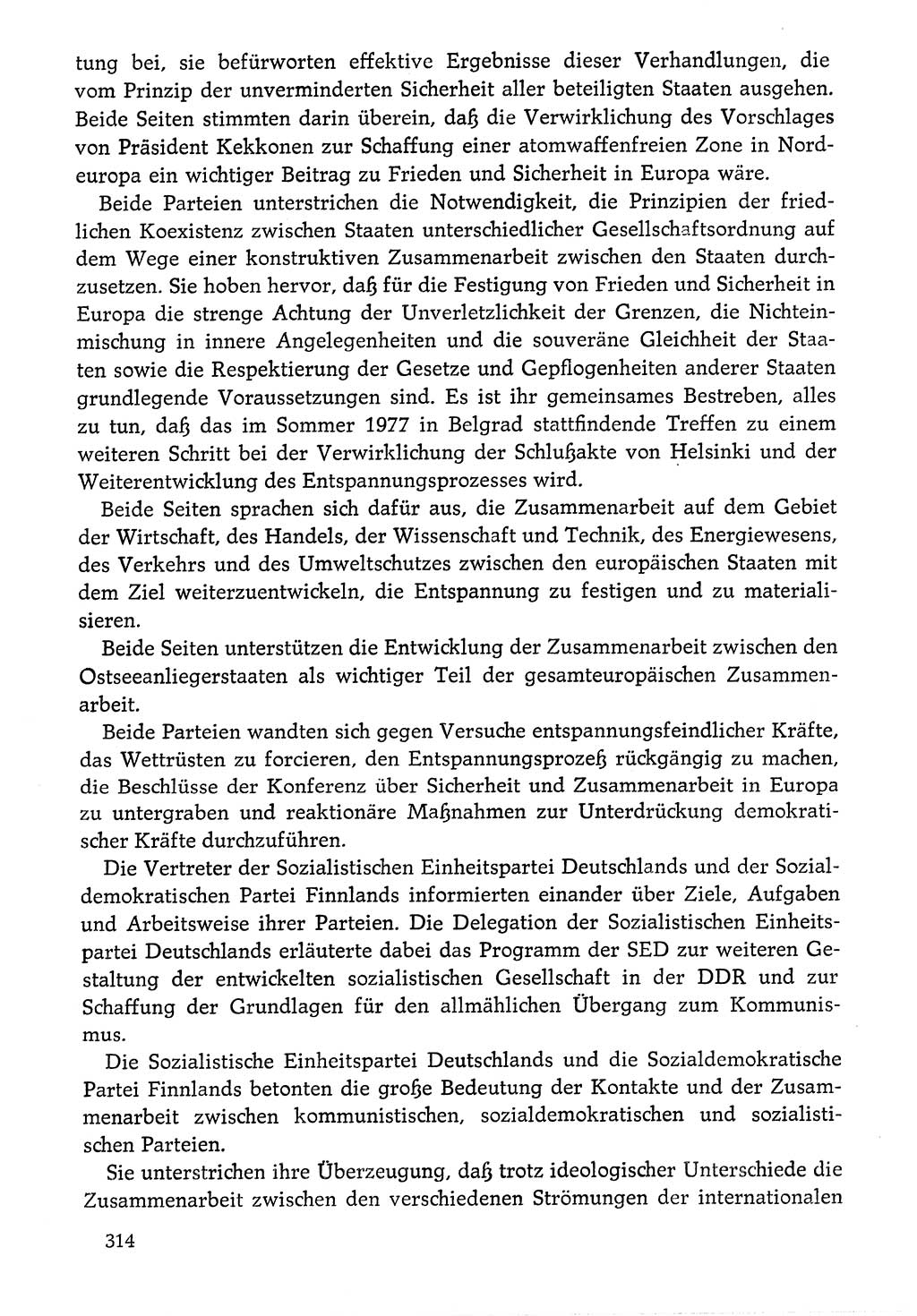 Dokumente der Sozialistischen Einheitspartei Deutschlands (SED) [Deutsche Demokratische Republik (DDR)] 1976-1977, Seite 314 (Dok. SED DDR 1976-1977, S. 314)