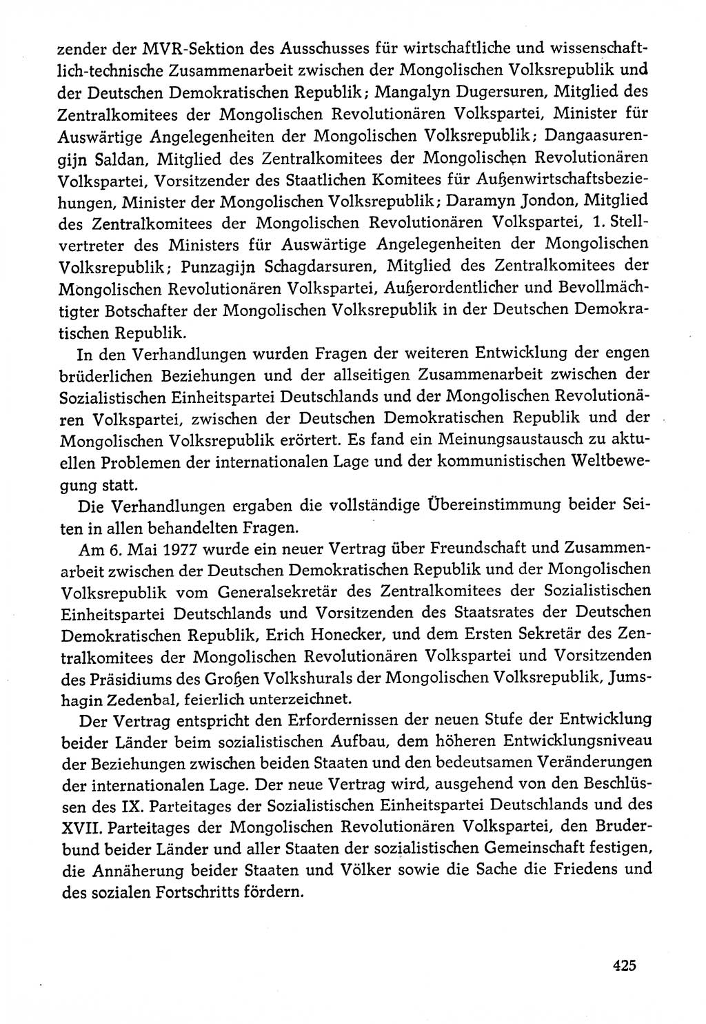 Dokumente der Sozialistischen Einheitspartei Deutschlands (SED) [Deutsche Demokratische Republik (DDR)] 1976-1977, Seite 425 (Dok. SED DDR 1976-1977, S. 425)