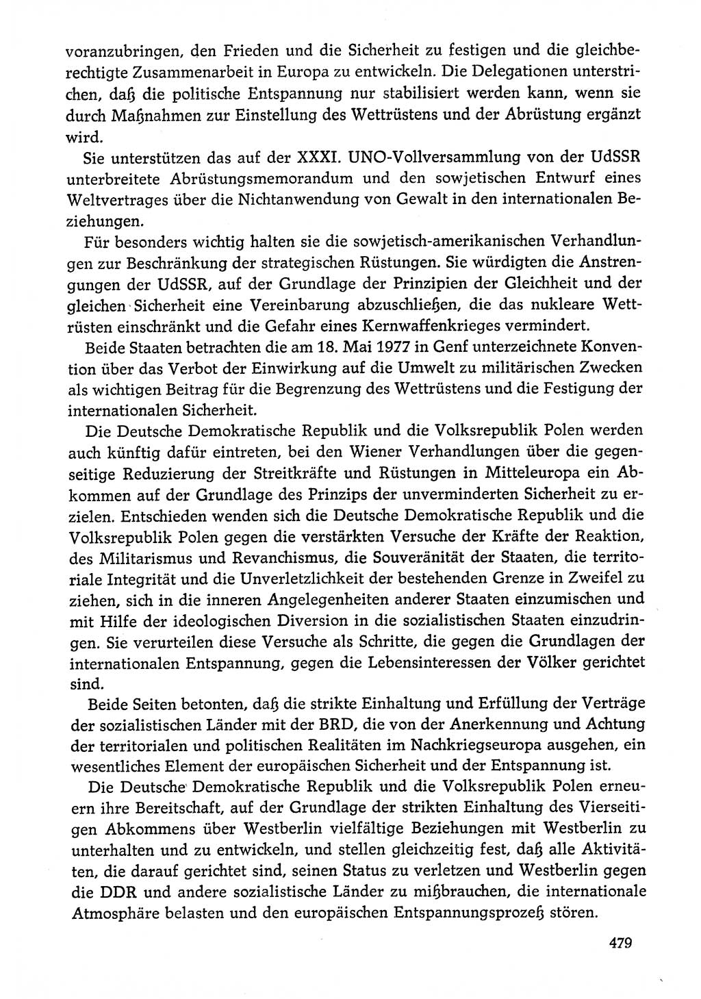 Dokumente der Sozialistischen Einheitspartei Deutschlands (SED) [Deutsche Demokratische Republik (DDR)] 1976-1977, Seite 479 (Dok. SED DDR 1976-1977, S. 479)