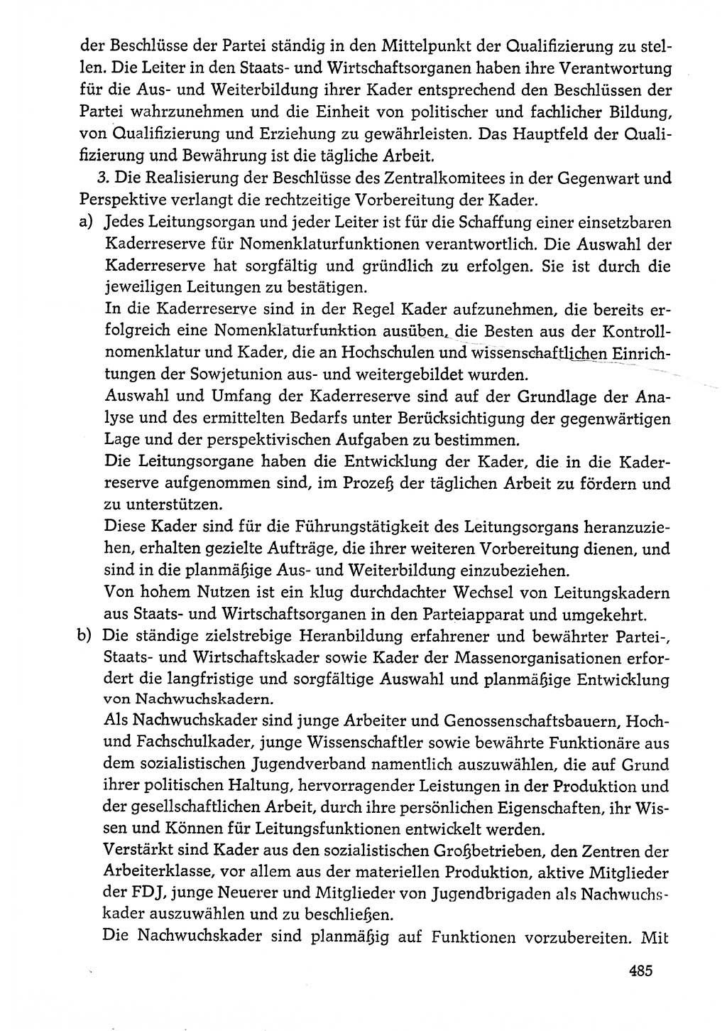 Dokumente der Sozialistischen Einheitspartei Deutschlands (SED) [Deutsche Demokratische Republik (DDR)] 1976-1977, Seite 485 (Dok. SED DDR 1976-1977, S. 485)