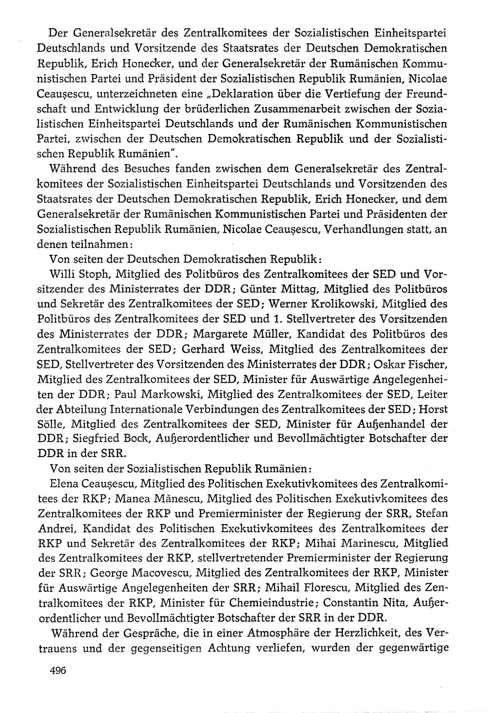 Dokumente der Sozialistischen Einheitspartei Deutschlands (SED) [Deutsche Demokratische Republik (DDR)] 1976-1977, Seite 496 (Dok. SED DDR 1976-1977, S. 496)