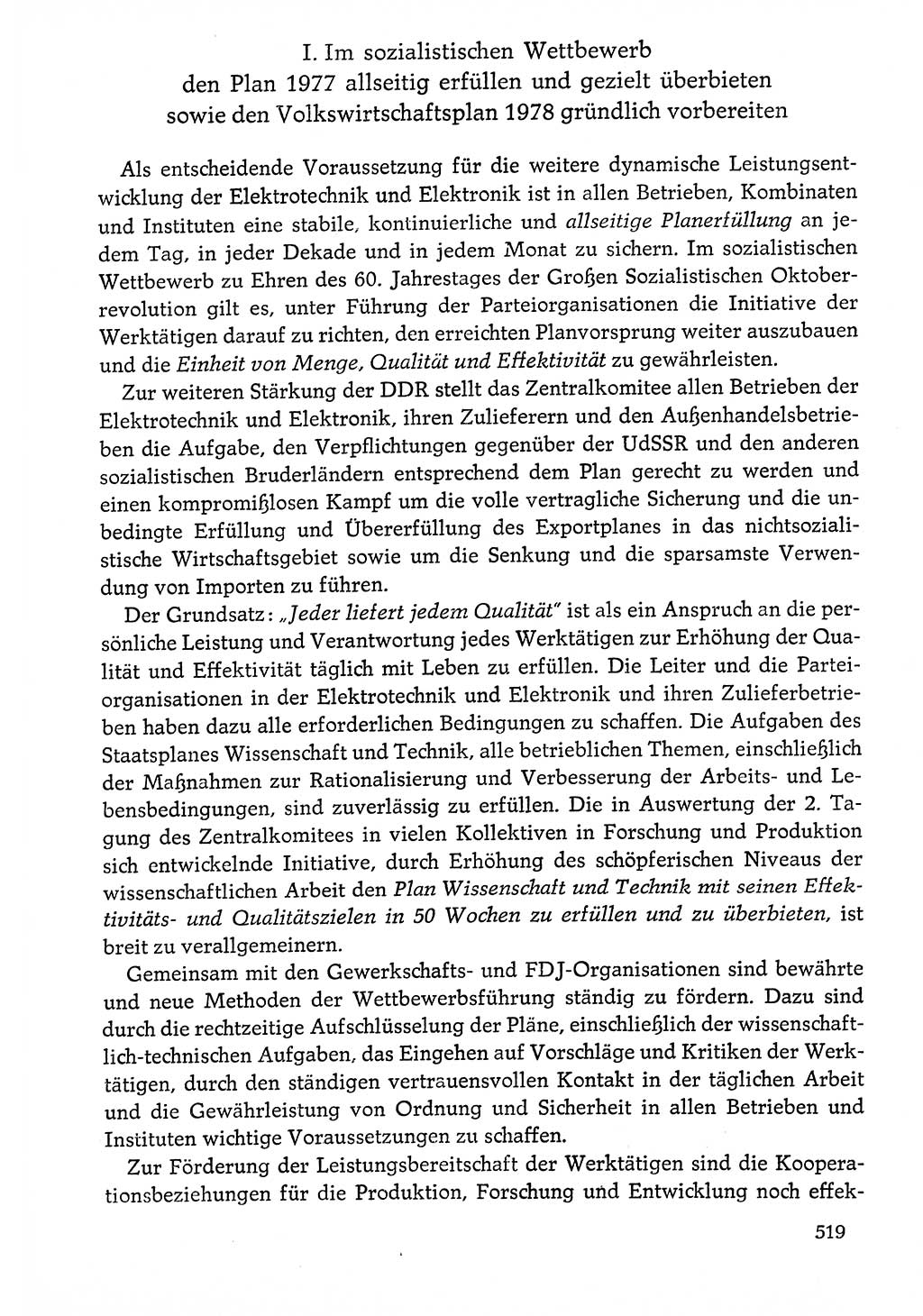 Dokumente der Sozialistischen Einheitspartei Deutschlands (SED) [Deutsche Demokratische Republik (DDR)] 1976-1977, Seite 519 (Dok. SED DDR 1976-1977, S. 519)