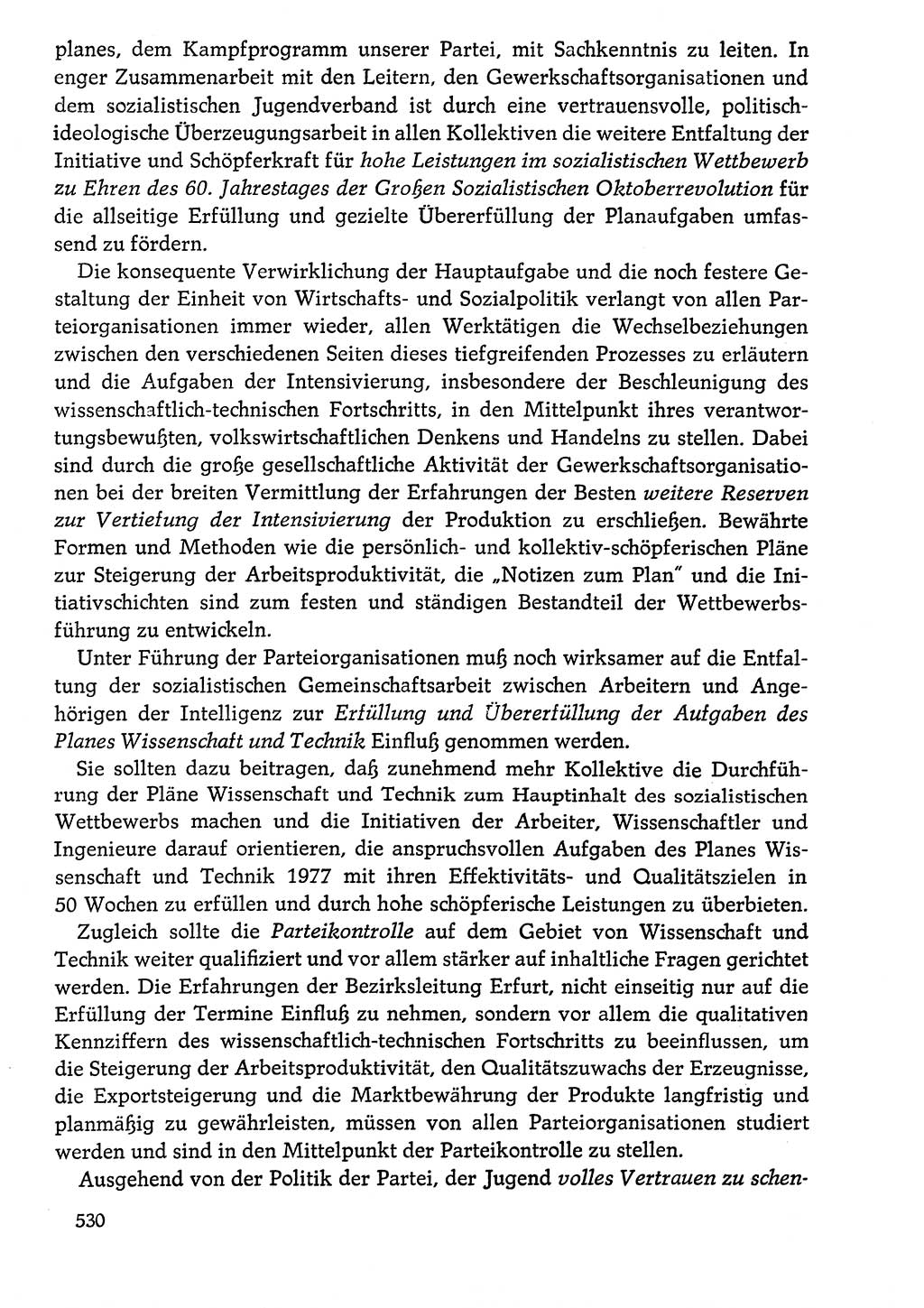 Dokumente der Sozialistischen Einheitspartei Deutschlands (SED) [Deutsche Demokratische Republik (DDR)] 1976-1977, Seite 530 (Dok. SED DDR 1976-1977, S. 530)