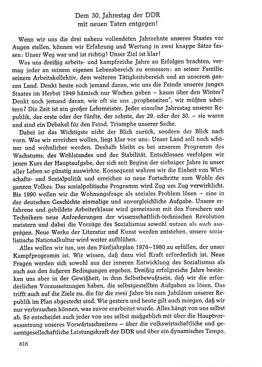 Dokumente der Sozialistischen Einheitspartei Deutschlands (SED) [Deutsche Demokratische Republik (DDR)] 1976-1977, Seite 616 (Dok. SED DDR 1976-1977, S. 616)