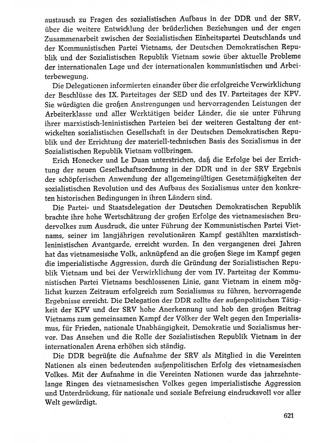 Dokumente der Sozialistischen Einheitspartei Deutschlands (SED) [Deutsche Demokratische Republik (DDR)] 1976-1977, Seite 621 (Dok. SED DDR 1976-1977, S. 621)