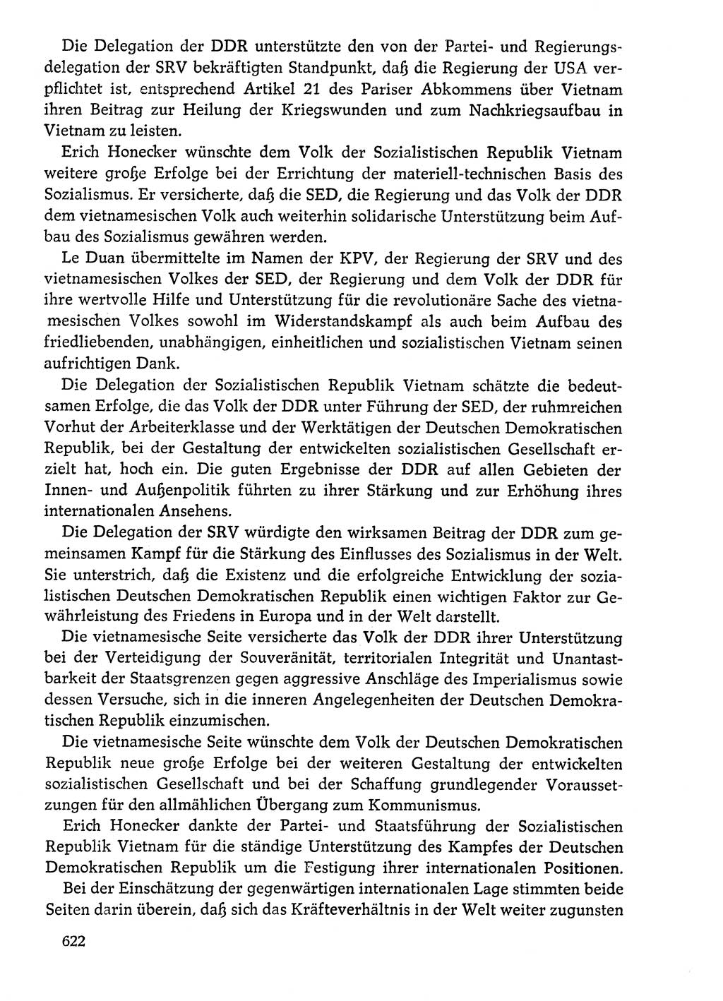 Dokumente der Sozialistischen Einheitspartei Deutschlands (SED) [Deutsche Demokratische Republik (DDR)] 1976-1977, Seite 622 (Dok. SED DDR 1976-1977, S. 622)