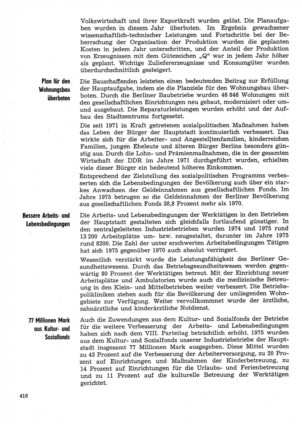 Neuer Weg (NW), Organ des Zentralkomitees (ZK) der SED (Sozialistische Einheitspartei Deutschlands) für Fragen des Parteilebens, 31. Jahrgang [Deutsche Demokratische Republik (DDR)] 1976, Seite 416 (NW ZK SED DDR 1976, S. 416)