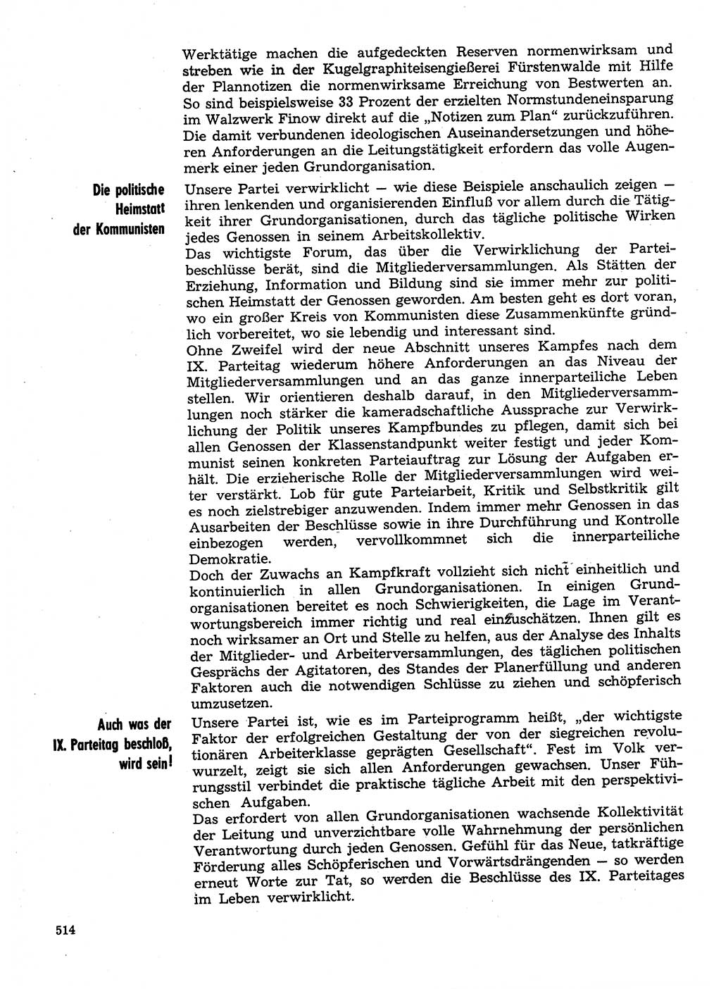 Neuer Weg (NW), Organ des Zentralkomitees (ZK) der SED (Sozialistische Einheitspartei Deutschlands) für Fragen des Parteilebens, 31. Jahrgang [Deutsche Demokratische Republik (DDR)] 1976, Seite 514 (NW ZK SED DDR 1976, S. 514)