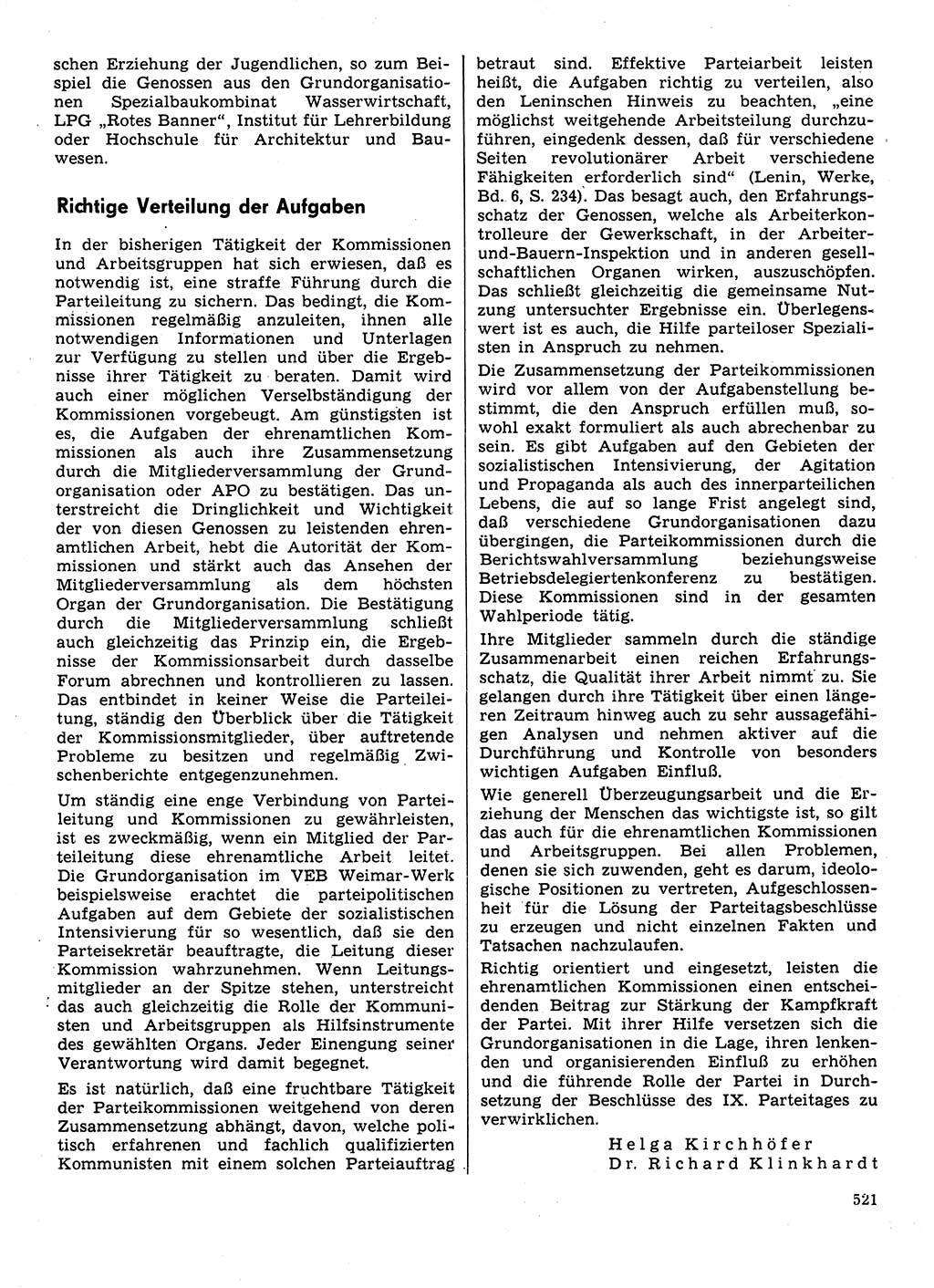 Neuer Weg (NW), Organ des Zentralkomitees (ZK) der SED (Sozialistische Einheitspartei Deutschlands) für Fragen des Parteilebens, 31. Jahrgang [Deutsche Demokratische Republik (DDR)] 1976, Seite 521 (NW ZK SED DDR 1976, S. 521)