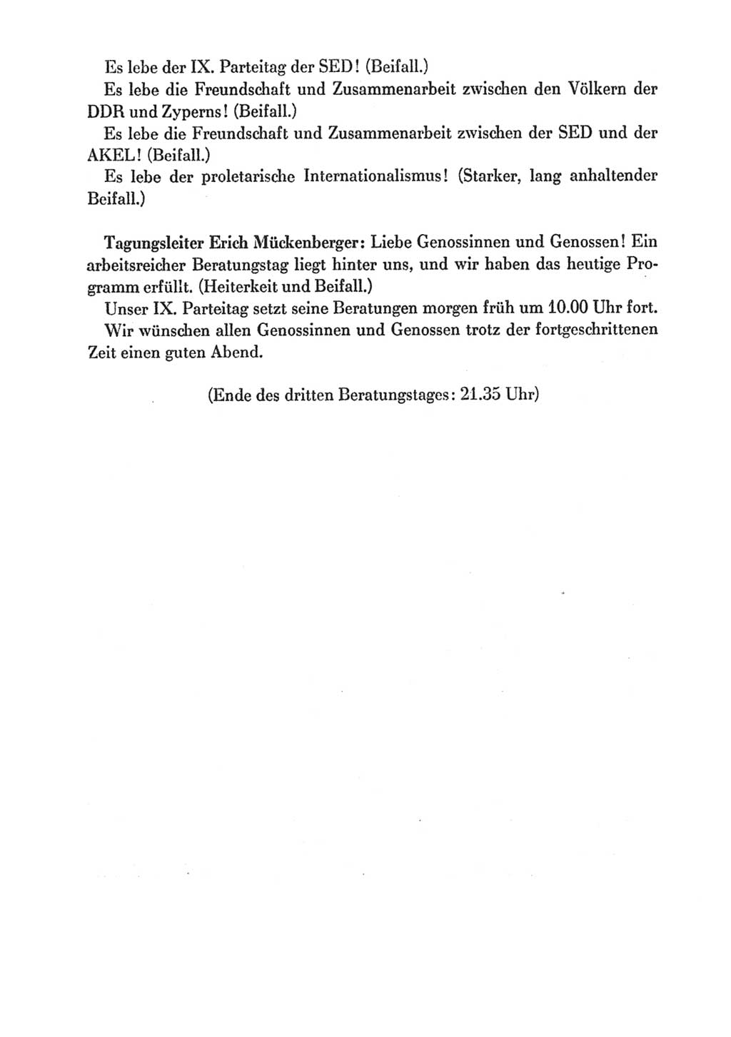 Protokoll der Verhandlungen des Ⅸ. Parteitages der Sozialistischen Einheitspartei Deutschlands (SED) [Deutsche Demokratische Republik (DDR)] 1976, Band 1, Seite 530 (Prot. Verh. Ⅸ. PT SED DDR 1976, Bd. 1, S. 530)