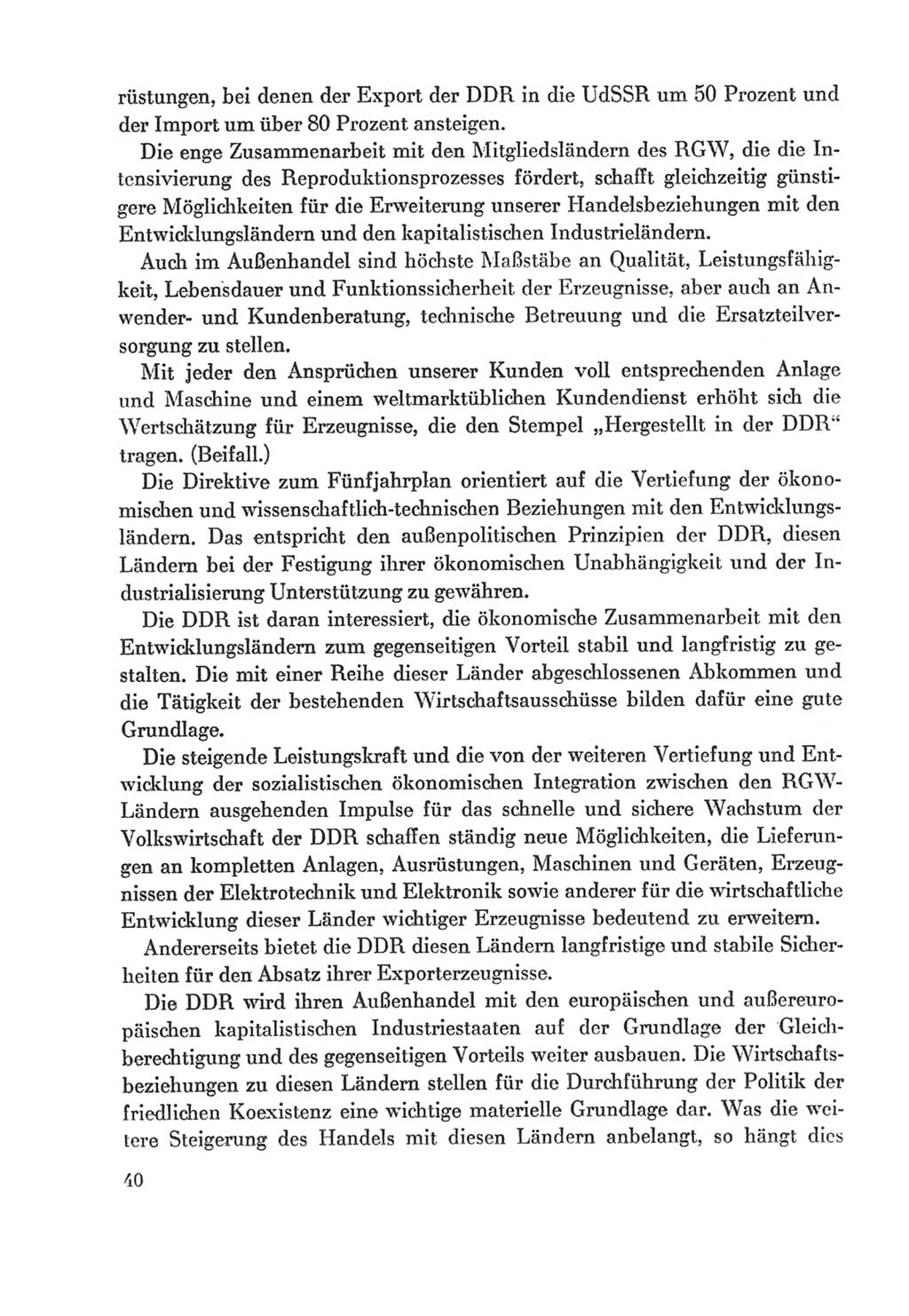 Protokoll der Verhandlungen des Ⅸ. Parteitages der Sozialistischen Einheitspartei Deutschlands (SED) [Deutsche Demokratische Republik (DDR)] 1976, Band 2, Seite 40 (Prot. Verh. Ⅸ. PT SED DDR 1976, Bd. 2, S. 40)