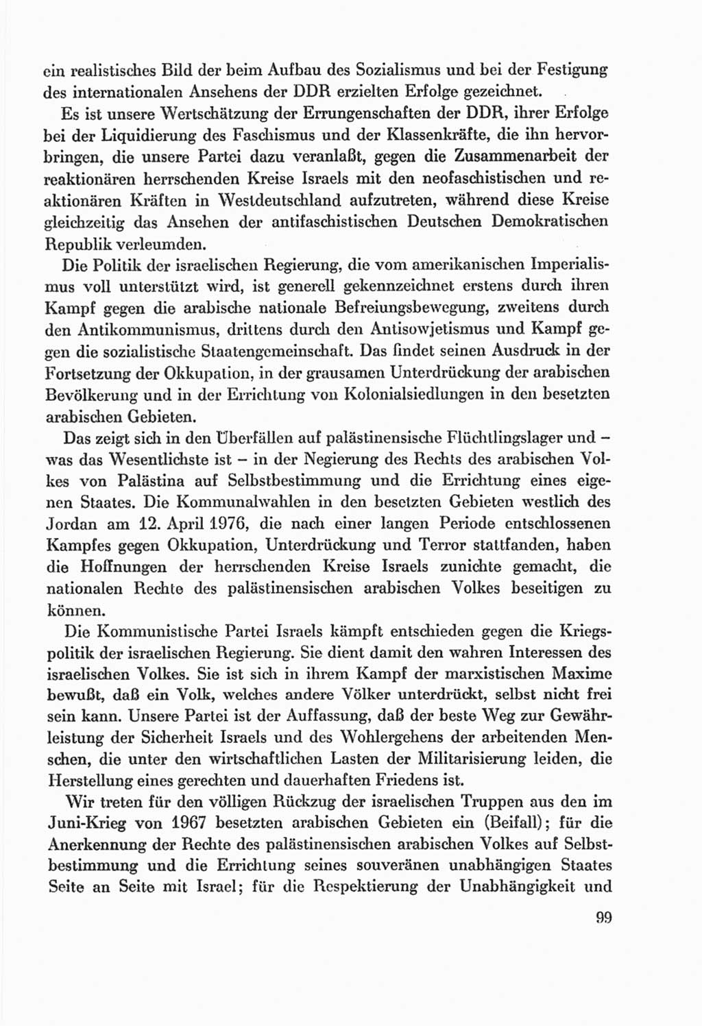 Protokoll der Verhandlungen des Ⅸ. Parteitages der Sozialistischen Einheitspartei Deutschlands (SED) [Deutsche Demokratische Republik (DDR)] 1976, Band 2, Seite 99 (Prot. Verh. Ⅸ. PT SED DDR 1976, Bd. 2, S. 99)