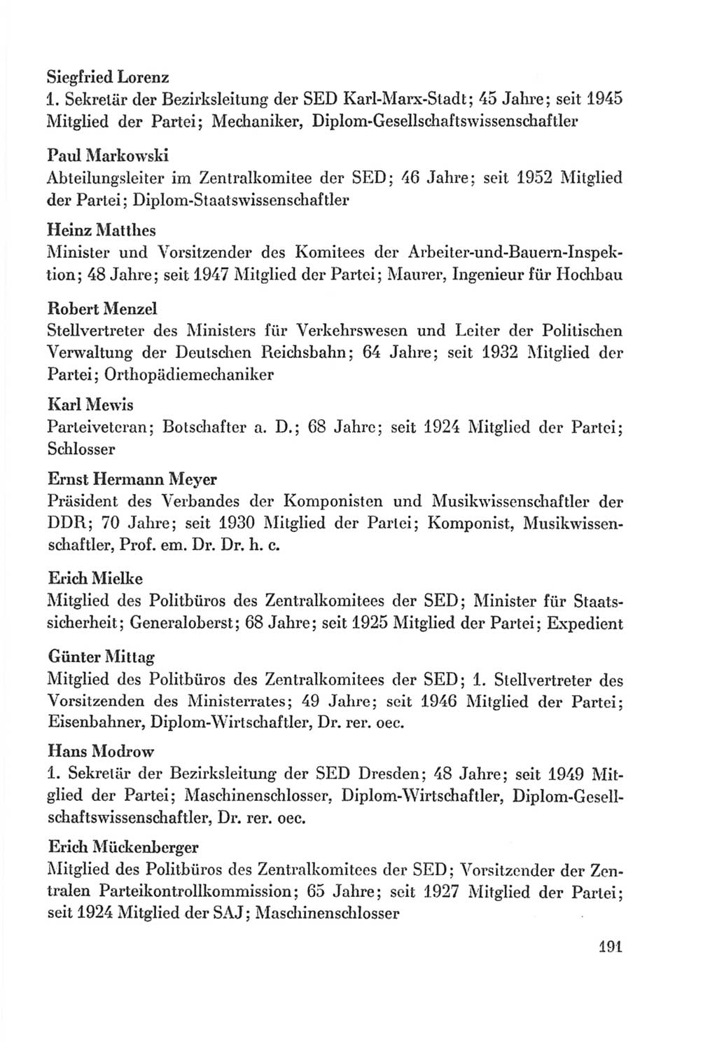 Protokoll der Verhandlungen des Ⅸ. Parteitages der Sozialistischen Einheitspartei Deutschlands (SED) [Deutsche Demokratische Republik (DDR)] 1976, Band 2, Seite 191 (Prot. Verh. Ⅸ. PT SED DDR 1976, Bd. 2, S. 191)