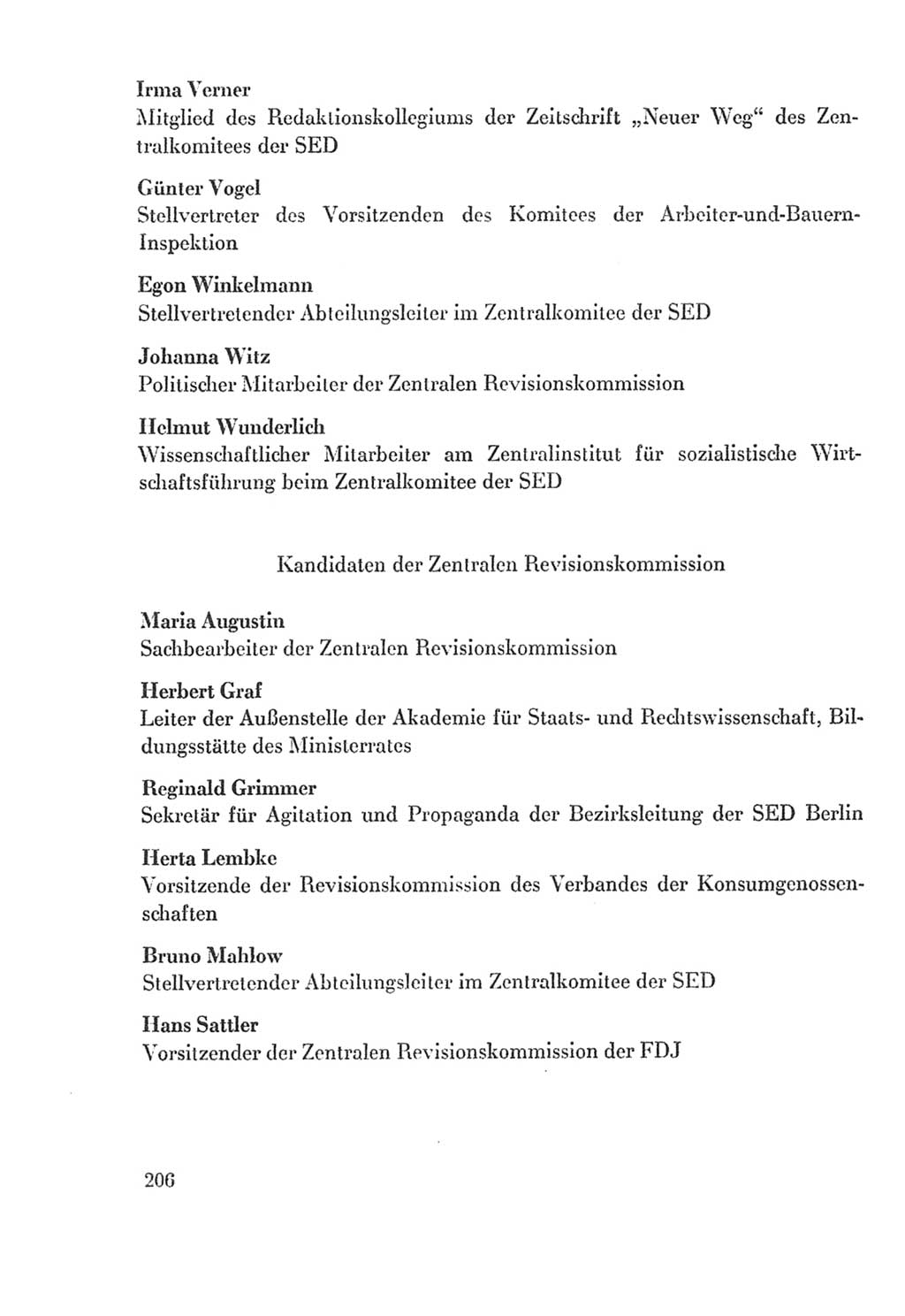 Protokoll der Verhandlungen des Ⅸ. Parteitages der Sozialistischen Einheitspartei Deutschlands (SED) [Deutsche Demokratische Republik (DDR)] 1976, Band 2, Seite 206 (Prot. Verh. Ⅸ. PT SED DDR 1976, Bd. 2, S. 206)