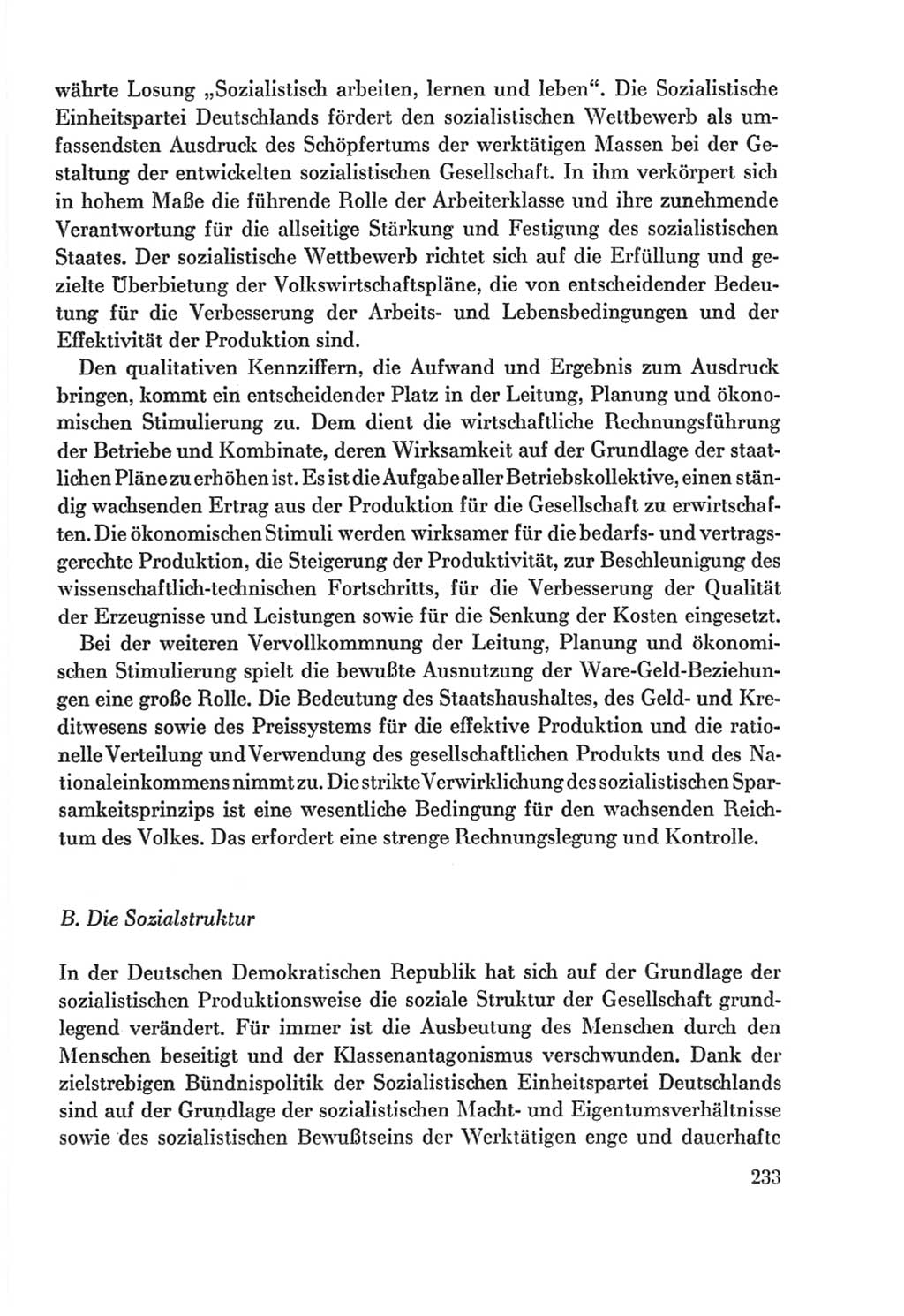 Protokoll der Verhandlungen des Ⅸ. Parteitages der Sozialistischen Einheitspartei Deutschlands (SED) [Deutsche Demokratische Republik (DDR)] 1976, Band 2, Seite 233 (Prot. Verh. Ⅸ. PT SED DDR 1976, Bd. 2, S. 233)