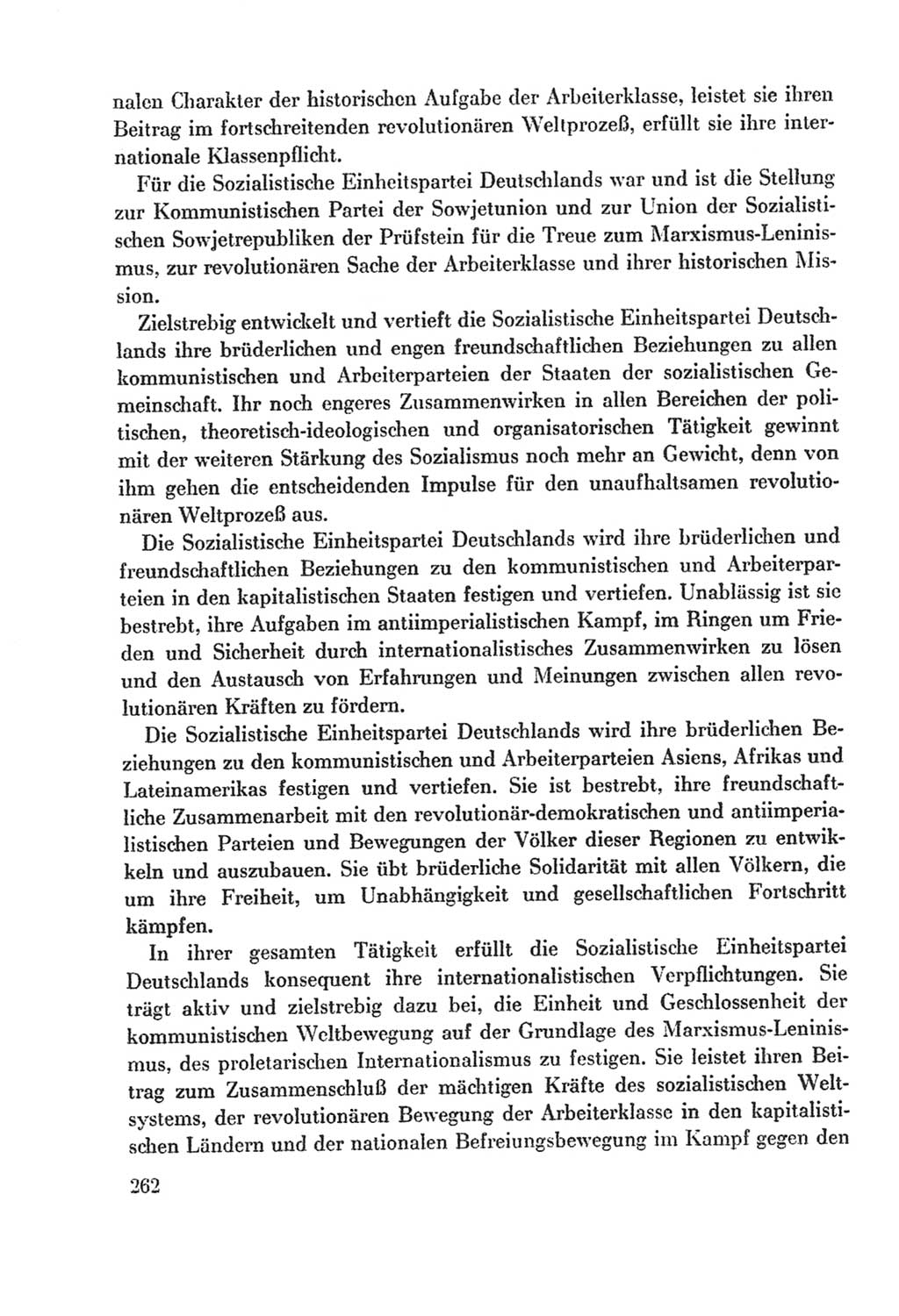 Protokoll der Verhandlungen des Ⅸ. Parteitages der Sozialistischen Einheitspartei Deutschlands (SED) [Deutsche Demokratische Republik (DDR)] 1976, Band 2, Seite 262 (Prot. Verh. Ⅸ. PT SED DDR 1976, Bd. 2, S. 262)